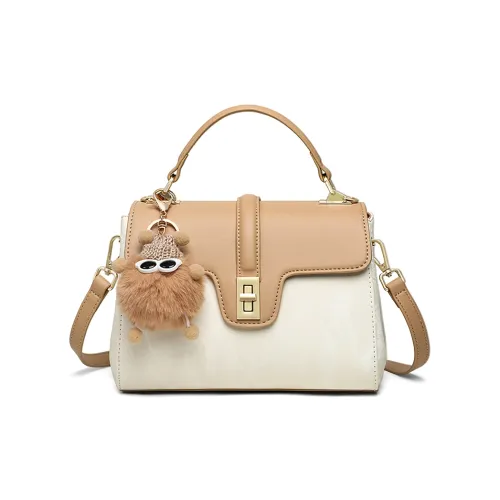 EBLAN Сумка из коровьей кожи сумка через плечо сумка через плечо стандартная женская бежевая и карта