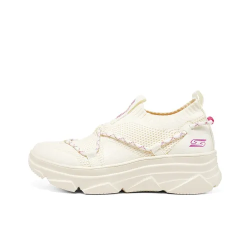 Skechers Lazy Тапочки Низкий Топ Повседневная Обувь Женская Айвори