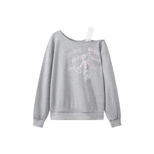 CHARM GLOW Серый Женский Свитшот