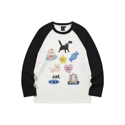 Suamoment Длинный рукав Т-рубашка Унисекс