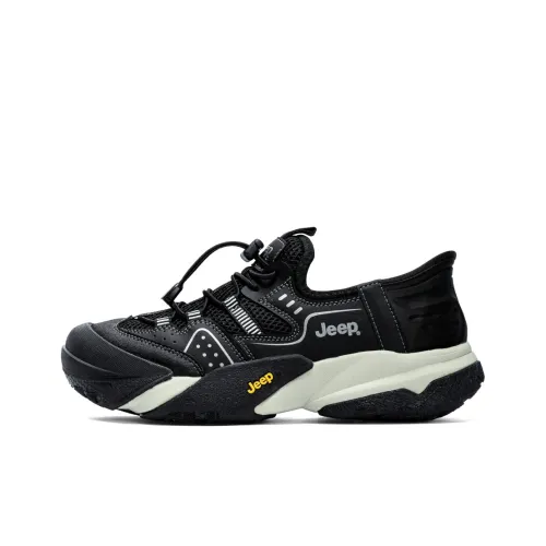 JEEP Противоскользящие Низкие Топы Повседневная Обувь Женская Черная