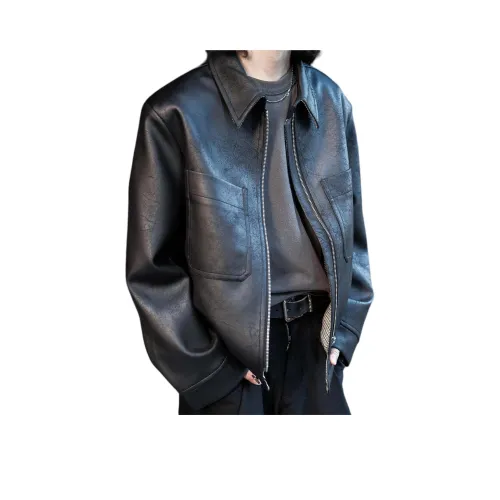 PISYPOX Черный Унисекс Кожаные куртки