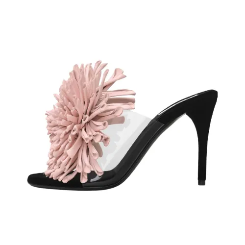 Alaia Rubber Slide Тапочки 9 см Женские Розовые