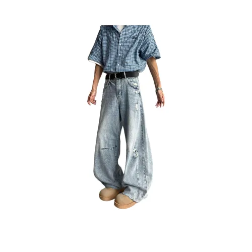 HIPHOPPUNKS Синий Мужской Джинсы