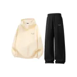 Светлый бежевый (Mb Синий Серый Кит Логотип на груди) + Черный (Mb Синий Серый Кит Логотип на штанах)