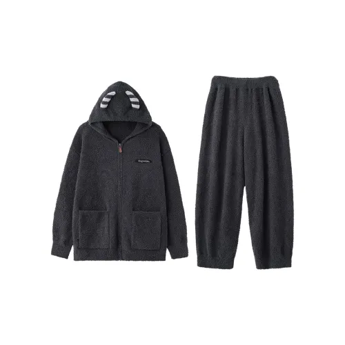 MIOJUER Dark Gray Men's Pajama Sets MIOJUER Темно-серый Мужские Пижамные Комплекты