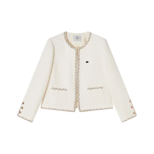 XIANGYING Цапельно-белый Женские Куртки