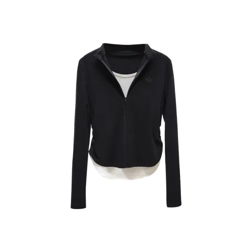 SIBAISHE Черные Женские T-рубашки