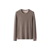 Круглый вырез - Коричневый