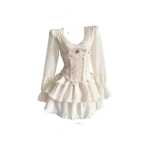 ORANDOR WEAR Абрикосовое платье + коралловый пояс Женское длинное платье с длинными рукавами