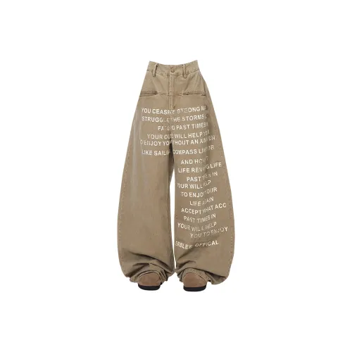 ENPofficial Весна And Осенний Джинсы Нишевый Дизайн Свободный крой Прямой крой Широкие брюки Шаровары Унисекс