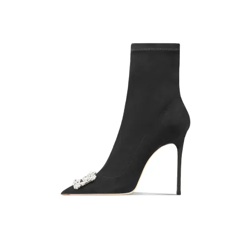 Siwei Короткий Эластичный Ботинки Женские Черный