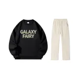 Комплект одежды (Черный топ + Хаки штаны)