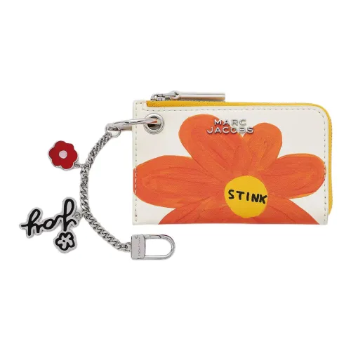 MARC JACOBS David Shrigley Коллаборация Кожа Кошелек Женские Апельсин Бежевый
