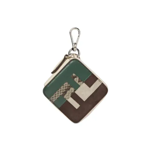 FENDI FF Телячья кожа Монета Кошелек Мини Мужской Многоцветный