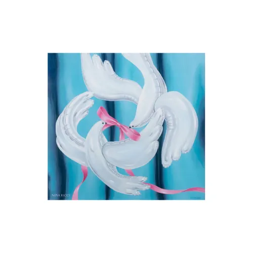 Шелковые шарфы Nina Ricci Женские Синий