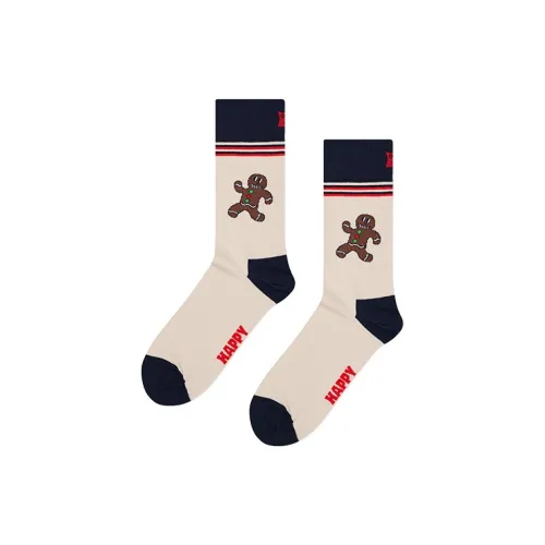 Happy Socks Серый Белый Унисекс MID Носки до икры