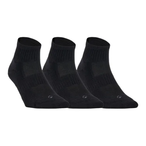 Носки для занятий спортом DECATHLON унисекс 3 упаковки черный