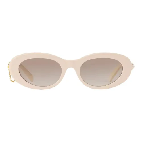 LOUIS VUITTON Металлические Ацетатные Солнцезащитные Очки OVAL SUNGLASSES Женские Кремовые