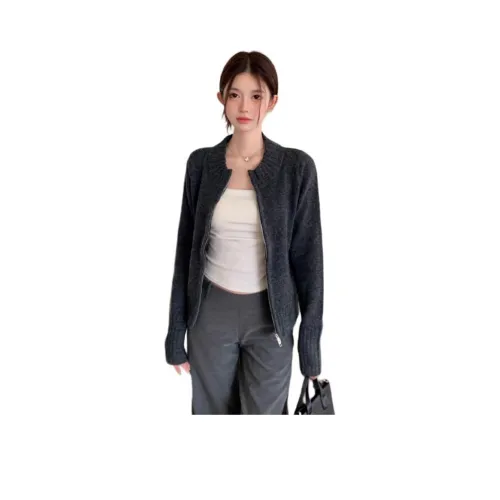 ZVJH Темно-серый Женский Трикотаж