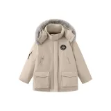 Хаки хлопковый пуховик