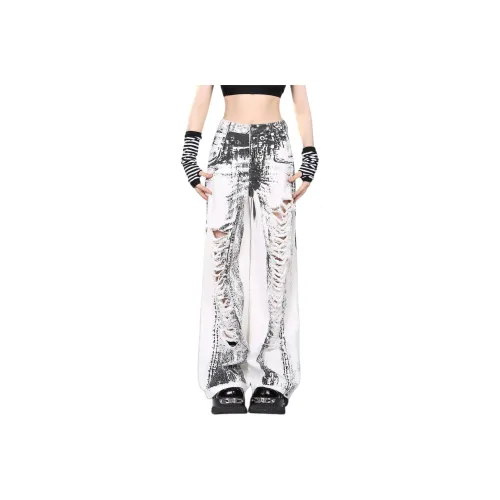 NRXX Белый Унисекс Джинсы