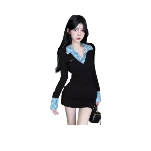 GIUHF Длинное платье с длинными рукавами женское