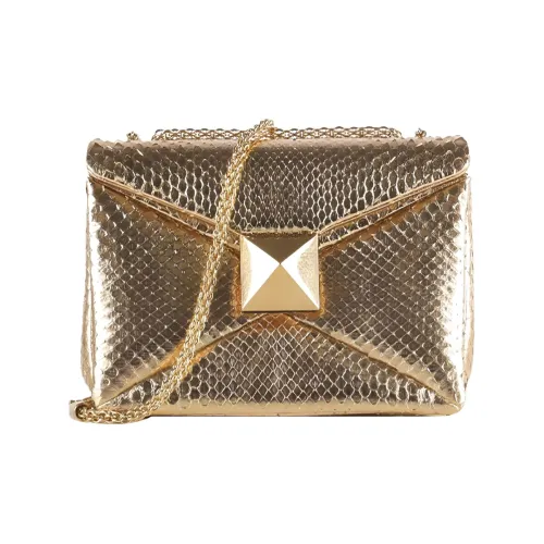 Valentino Телячья кожа Сумка через плечо Сумка на плечо Женская Золотая