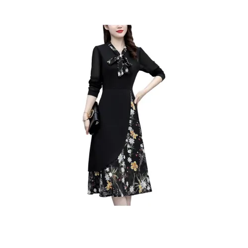 The Temptation Of The Muse Длинное платье с длинными рукавами женское