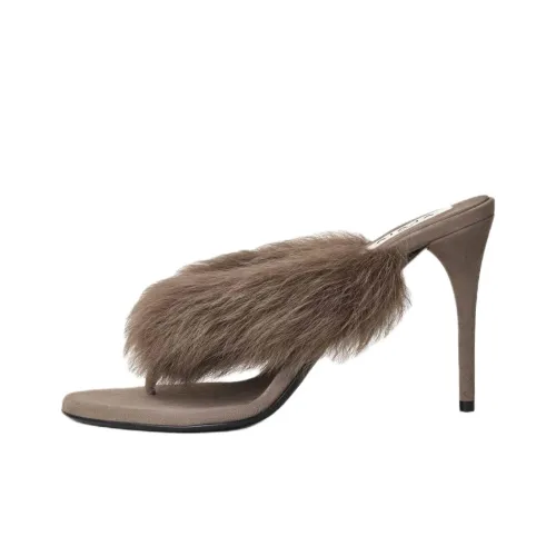 Alaia Шлепанцы 9 см Женские Тауповые