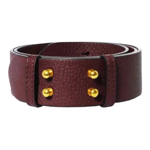 Burberry GRAIN LEATHER Сумка Ремень Маленькая Женская Темно-фиолетовая Красная