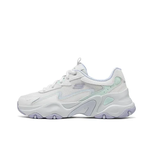 Skechers D'LITES 5,0 Low Топ Толстая подошва Кроссовки Женские Белые