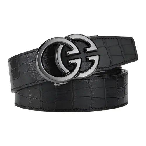 Cheekkiss Ремни из коровьей кожи мужской металлический золотой 3,5 см