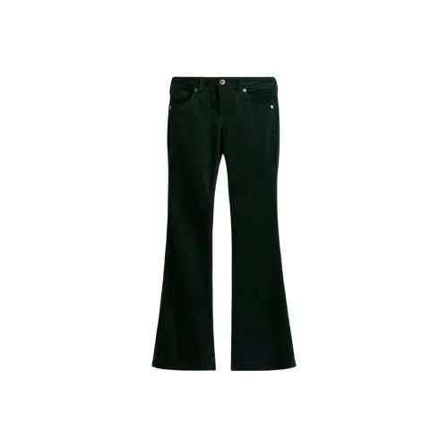 H M Темно-зеленые женские повседневные штаны