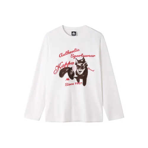 KAPPA Повседневный Длинный рукав Базовый слой Модный Универсальный Свободный крой Пуловер Тонкий Толстовка Женские