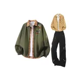 Армейский зеленый + красный + черный