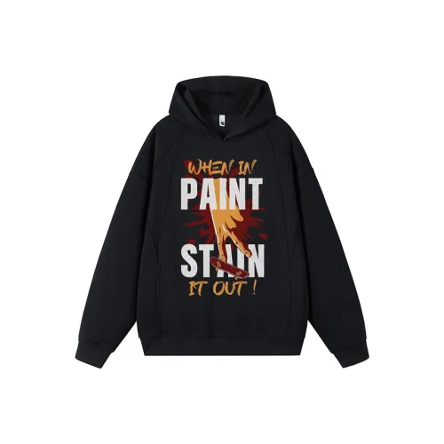 PAINT STAIN Черный Унисекс Свитшоты