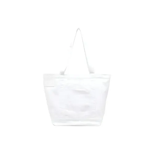 Raf Simons Хлопок с кожаными вставками Сумка через плечо Сумка Женская Белая