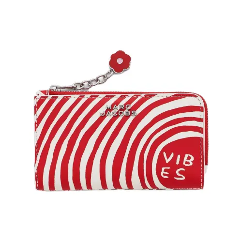 MARC JACOBS David Shrigley Коллаборация Кожа Кошелек Женские Красный Белый