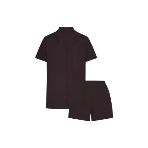SKIMS FW25 Мягкий Lounge Короткий Sleep Комплект Pajama Комплект Женский
