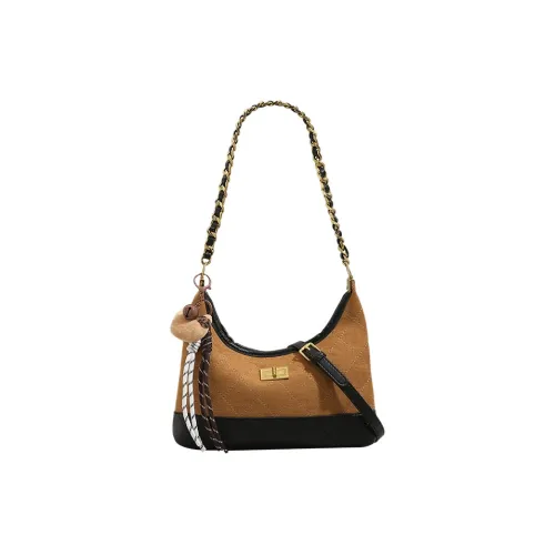 MARKANGARO Холст Сумка через плечо Стандартная Женская Хаки Желтый Коричневый Черный