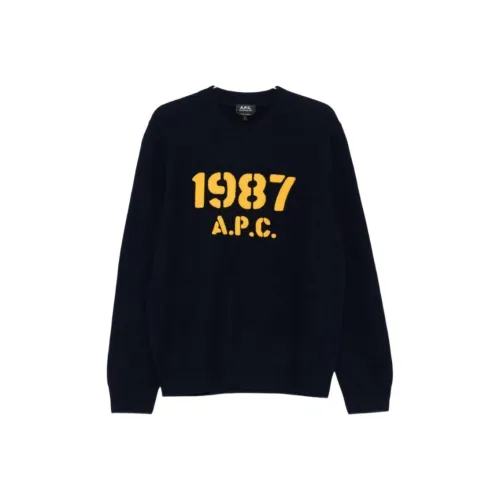 A.P.C Синие Мужские Свитера