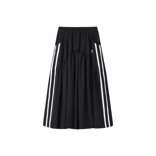 KAPPA Кружевная отделка Цветочная почка Юбка HIGH RISE Маскирующая Похудение Универсальный Повседневный Длинный Юбка Женские