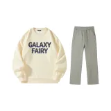 Комплект одежды (Абрикосовый топ + Серо-зеленые штаны)