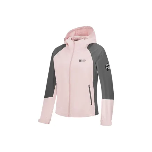 QIAODAN Абрикос Розовый Темный Дуб Женская Тренч-куртка