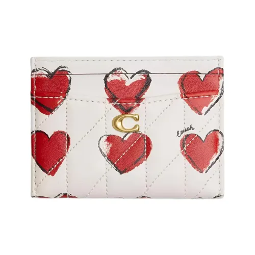 COACH Essential Кожа Картхолдер Мини Женские Латунь Мел