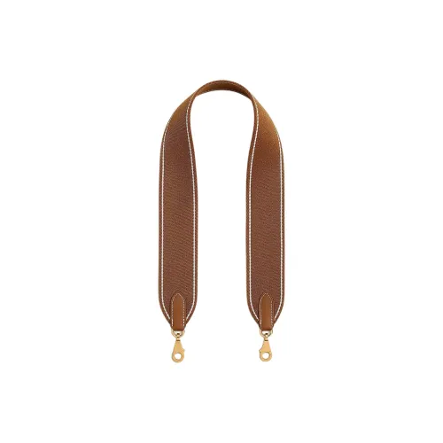 HERMES Wooly Sellier Canvas с Epsom Телячья кожа And Коробка Телячья кожа Сумка Ремень Женские Золотой Новый Натуральный Золотой