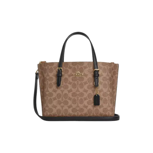 COACH Mollie Искусственная кожа Сумка Средний Женский Коричневый Желтый Черный