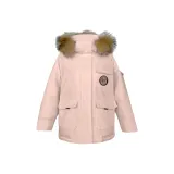 Розовый хлопковый пуховик