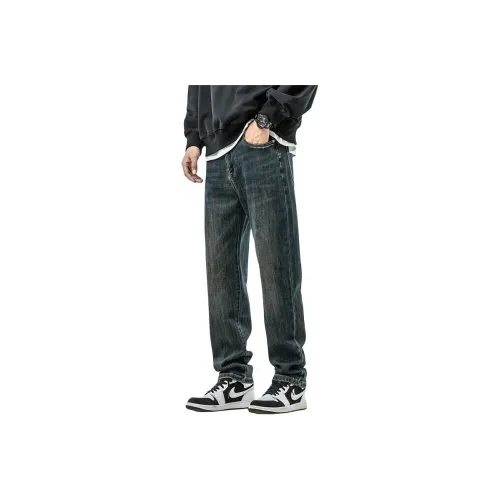 DASDCG Винтажный синий Мужские Джинсы